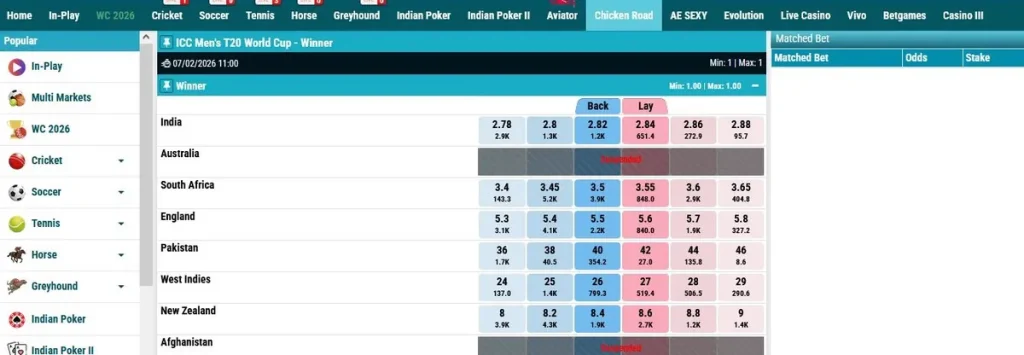 radhe-exchange-cricket-match-betting-dashboard