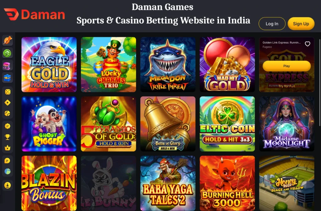 Daman Games sports and casino betting website in India