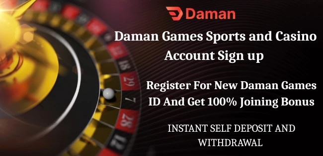 Daman Games sports and casino account signup bonus